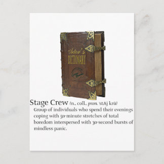 Bühne Crew Postkarte