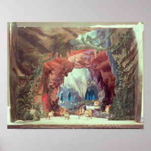 Bühne der Oper "Tannhauser" Poster