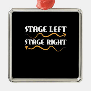 Bühne des Akteurs Verlassen Bühne Recht Ornament Aus Metall