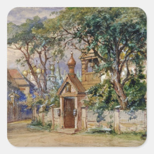 Bühne Design für "Oprichnik" von Tschaikowsky Quadratischer Aufkleber