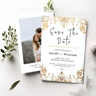 Bühne Formal Simple Classic Elegant Blank Wedding Save The Date