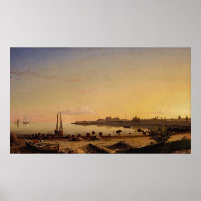 Bühne Fort 1862 Gemälde von Fitz Henry Lane - Poster (Vorne)