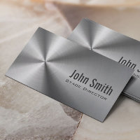 Bühne für rostfreie Stahl Director Business Card