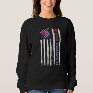 Bühne Manager American Flag Broadway Theater Bühne Sweatshirt