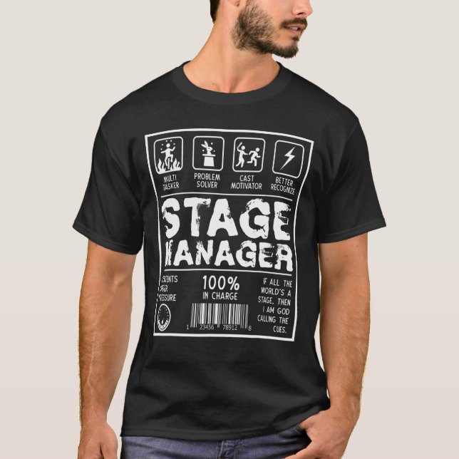 Bühne Manager Ästhetische Multi-Tasker-Lösung T-Shirt (Vorderseite)