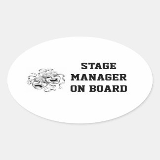 Bühne-Manager auf der Bordaufkleber Ovaler Aufkleber