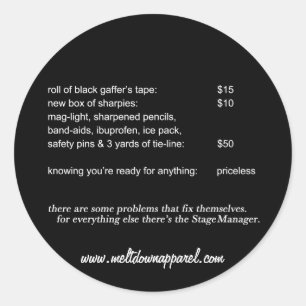 Bühne-Manager-Aufkleber (rund) Runder Aufkleber