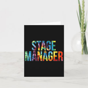 Bühne Manager Gefärbte Krawatte Bewertung Tag Hall Karte