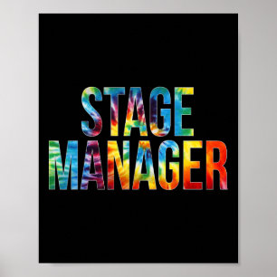 Bühne Manager Gefärbte Krawatte Bewertung Tag Hall Poster