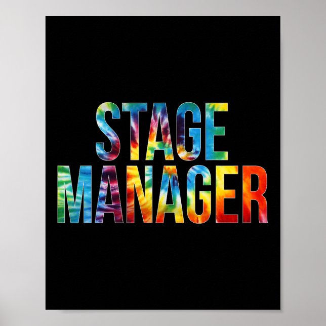 Bühne Manager Gefärbte Krawatte Bewertung Tag Hall Poster (Vorne)