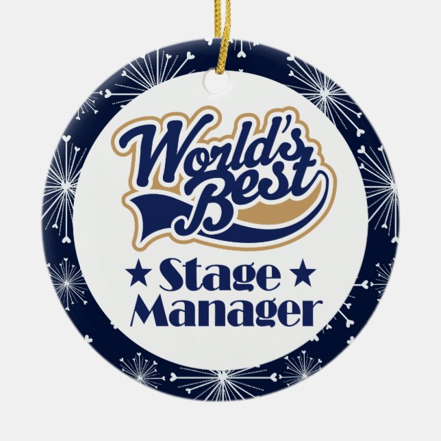 Bühne-Manager-Geschenk-Verzierung Keramik Ornament (Vorne)