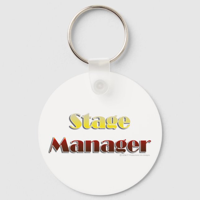 Bühne-Manager (nur Text) Schlüsselanhänger (Vorderseite)