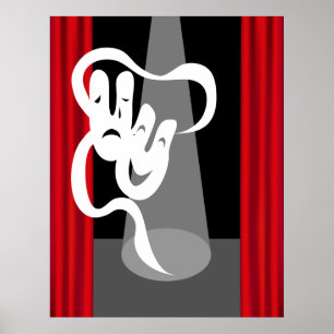 Bühne mit Maskenposter Poster