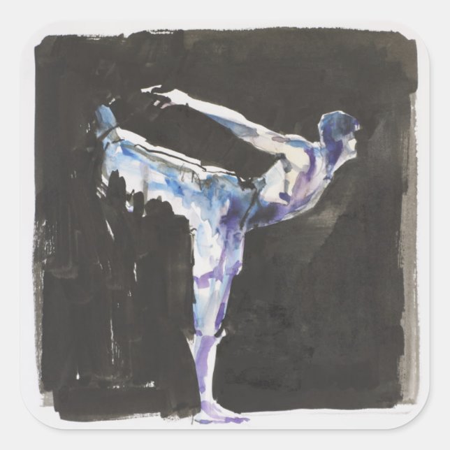 Bühne Quadratischer Aufkleber (Vorderseite)