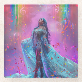 Bühne Queen Digital Art Glasuntersetzer