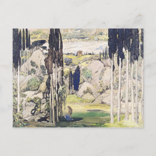 Bühne Set Design for Act I of 'Daphnis and Postkarte