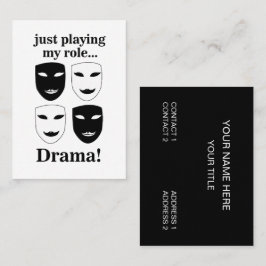 Bühne  Theater Leiter Darstellende Künste Visitenkarte