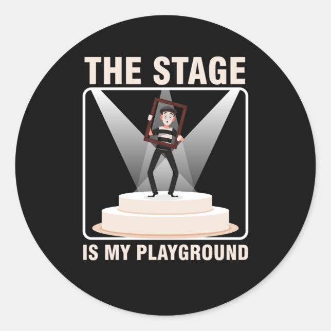 Bühne Theater Schauspielerin Schauspiel Geschenk Runder Aufkleber (Vorderseite)