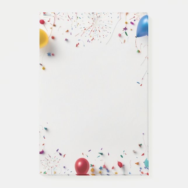 Bühne und Feuerwerk Post-it Klebezettel (Vorderseite)