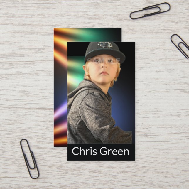 Bühne-Visitenkarten-Headshot-Schauspieler und -Mod Visitenkarte (Vorderseite/Rückseite Beispiel)