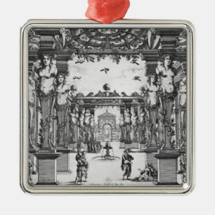 Bühneentwurf durch Giacomo Torelli für 'Mirame Ornament Aus Metall