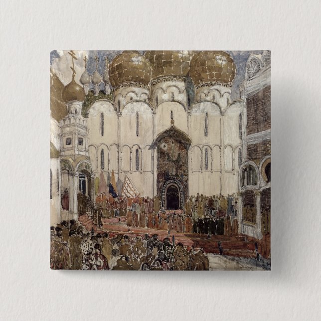 Bühneentwurf für Boris Godunow Button (Vorderseite)