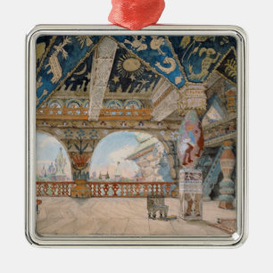 Bühneentwurf für Oper Nikolai Rimsky-Korsakovs Silbernes Ornament