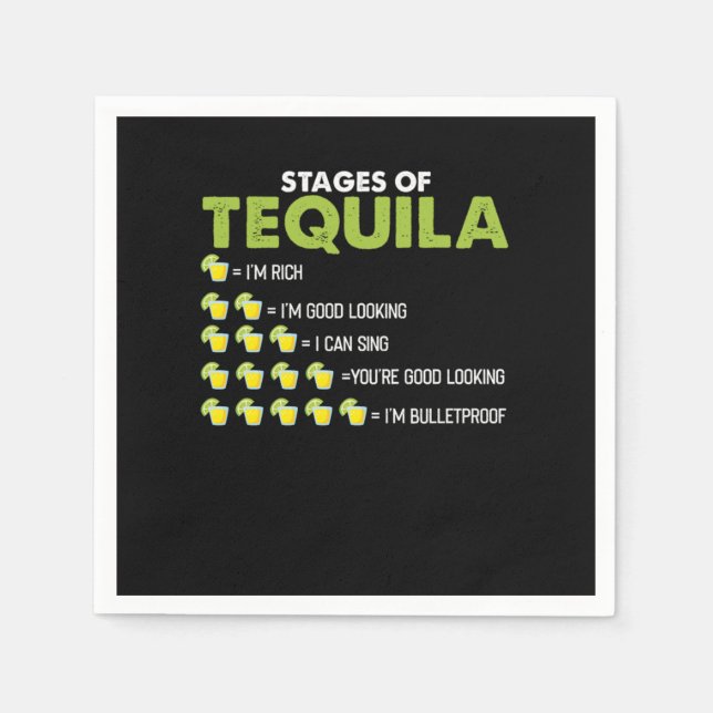 Bühnen Tequila Funny Tequila Drinker Geschenk Serviette (Vorderseite)