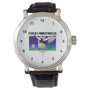 Bühnen von das Leben-Meteorologie eines Gewitters Armbanduhr