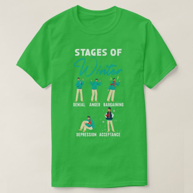 Bühnen Winterschneezeit - Wintersaison T-Shirt (Design vorne)