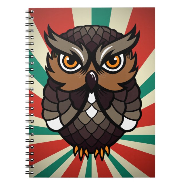 Búho De La Suerte Notizblock (Vorderseite)