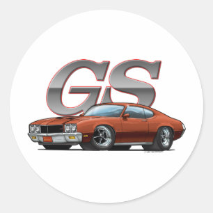 Buick GS_brown Runder Aufkleber
