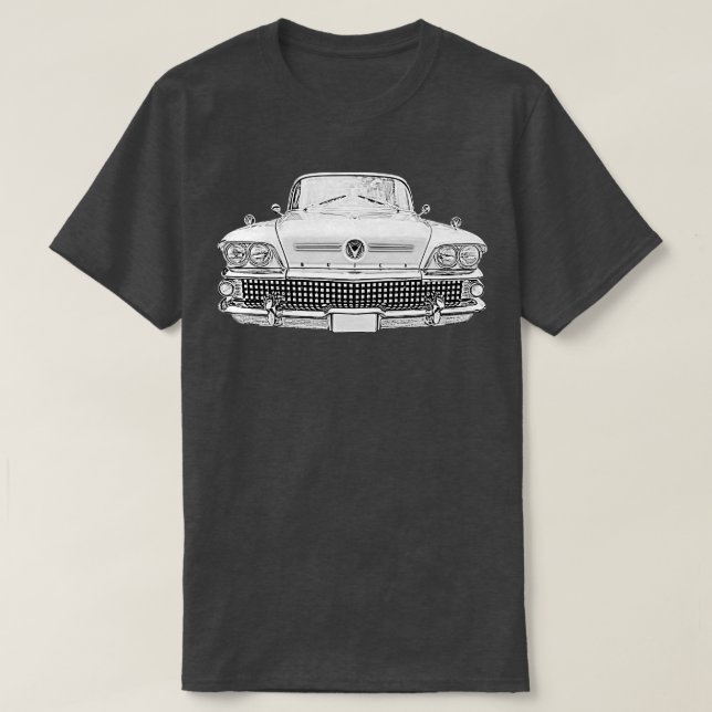 Buick Riviera 1950er Jahre Klassisches Monochrom T-Shirt (Design vorne)