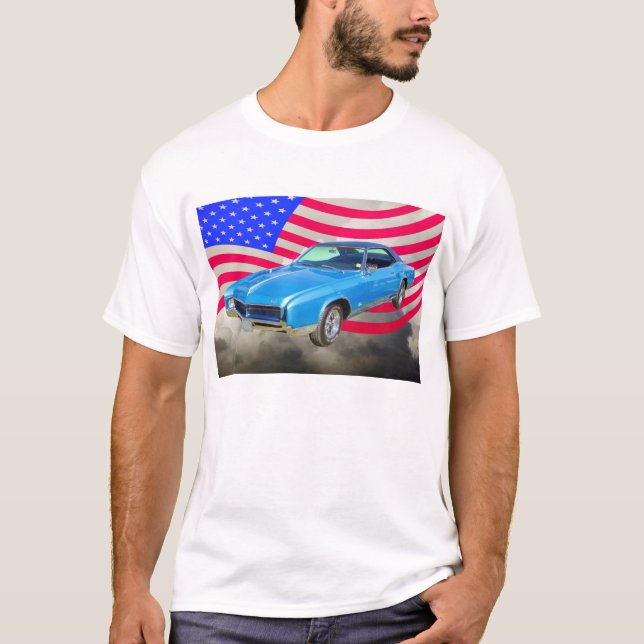 Buick- Rivieramuskel-Auto 1967 und amerikanische T-Shirt (Vorderseite)