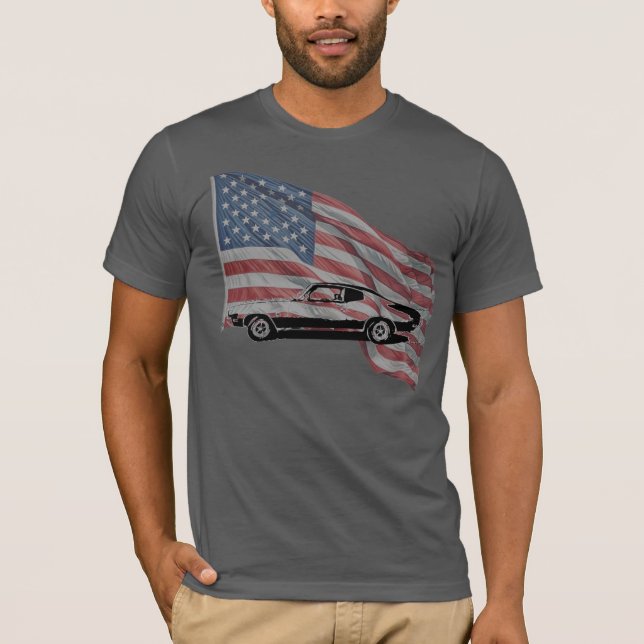 Buick Skylark mit American Flag T-Shirt (Vorderseite)