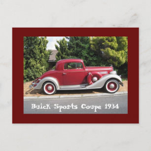 Buick Sports Coupe 1934 Postkarte