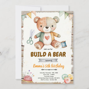 Build-A-Stuffy Geburtstagseinladung Einladung