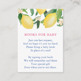 Build Baby's Library Book Request Baby Shower Begleitkarte