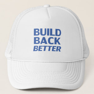 Build Back Better blue moderne typografie-Demokrat Truckerkappe