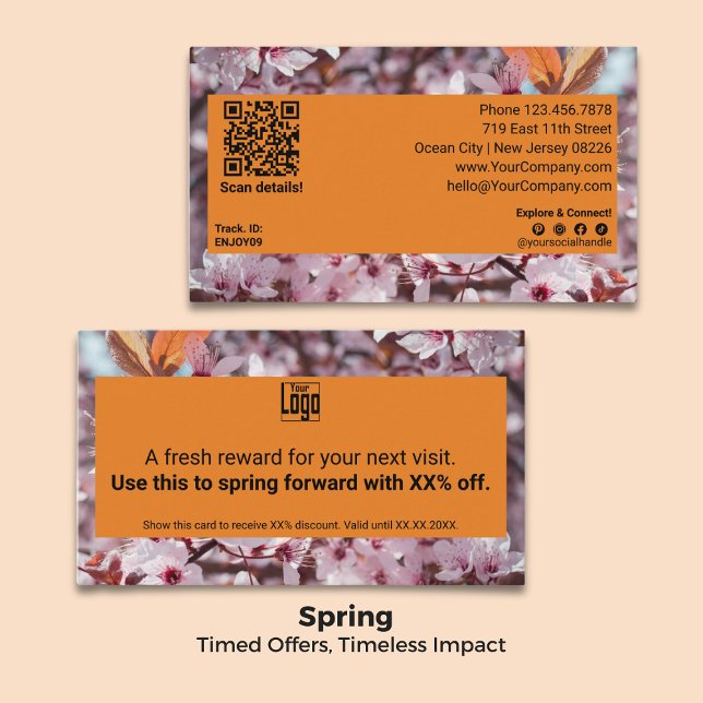 Build Brand Loyalty Vielen Dank! Saisonfrühling Rabattkarte (Build Brand Loyalty Thank You! Seasonal Spring Discount Card)