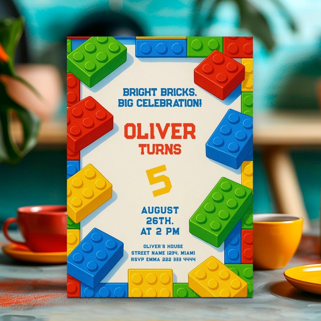 Build & Celebrate - Toy Brick Geburtstag Einladung (Von Creator hochgeladen)