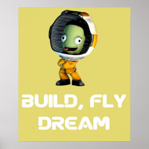 Build-Fly-Traumabsturz Kerbal Raumprogramm Kerbal Poster