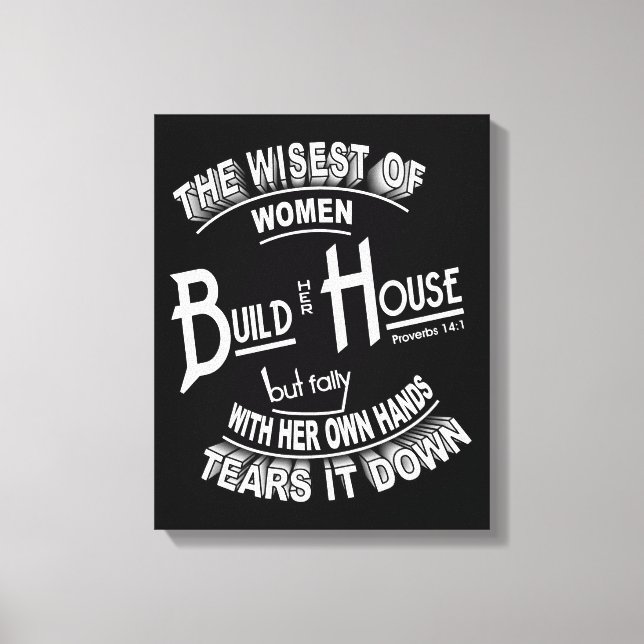 Build House-Leinwand Leinwanddruck (Vorderseite)