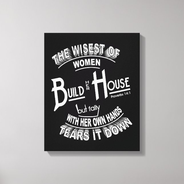 Build House-Leinwand Leinwanddruck (Vorderseite)