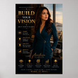 Build Your Vision – Executive Motivation Office Poster