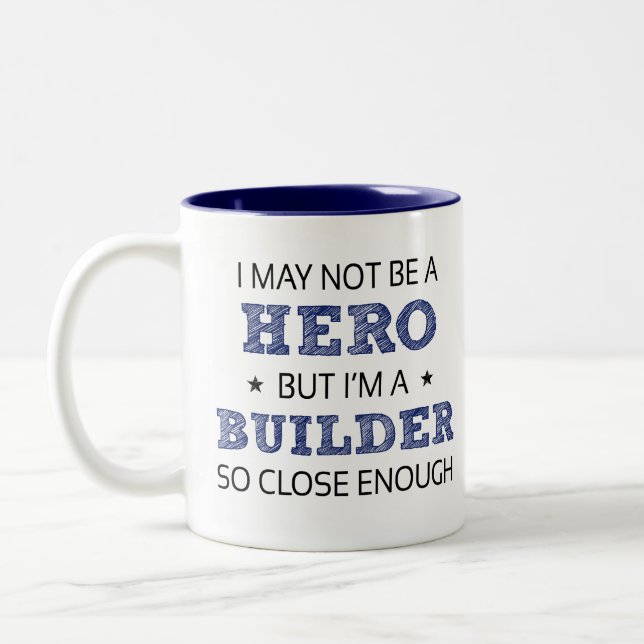 Builder Hero Spaß Novelty Zweifarbige Tasse (Links)