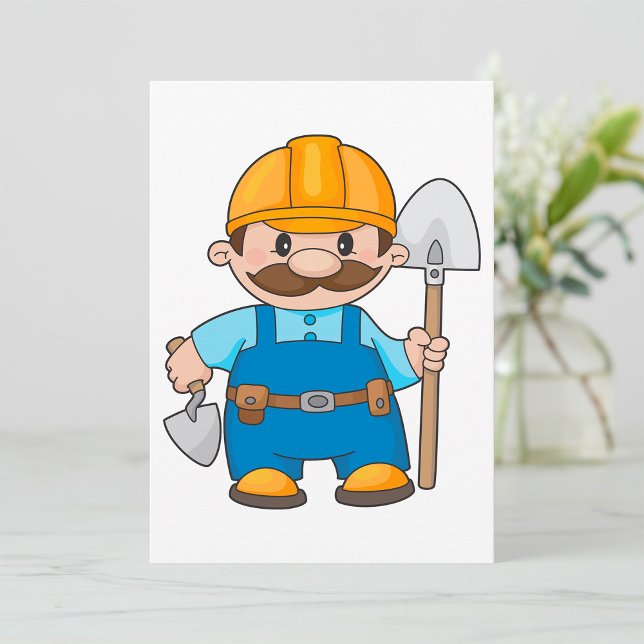 Builder mit Schaufel Einladung (Von Creator hochgeladen)