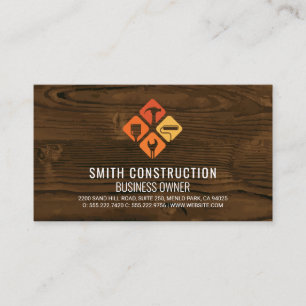 Builder Tools Logo Heimwerkerbedarf Holz Visitenkarte