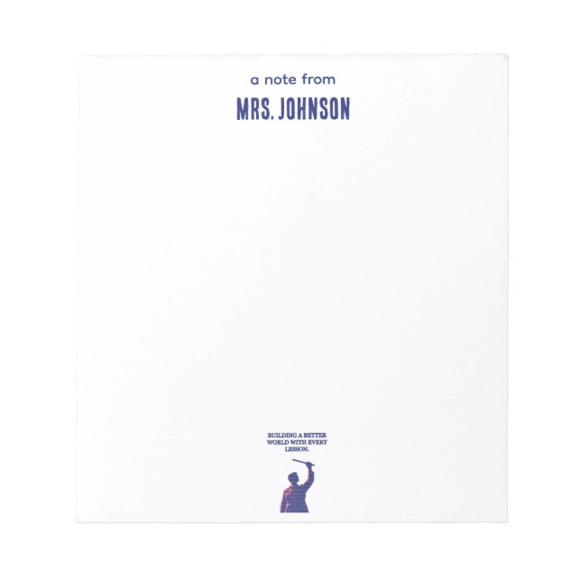 Building a Better World Science Education Lesson Notizblock (Vorderseite)