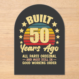 Built 50 Years Ago All Parts Original 50 Birthday Acryleinladungen